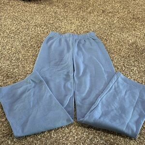 Blue Wide Leg Sweatpants